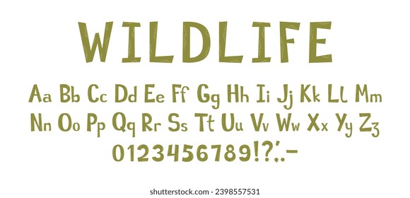 Playful style font design, vector alphabet