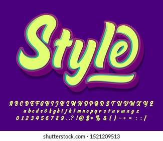 Playful and stylish script alphabet