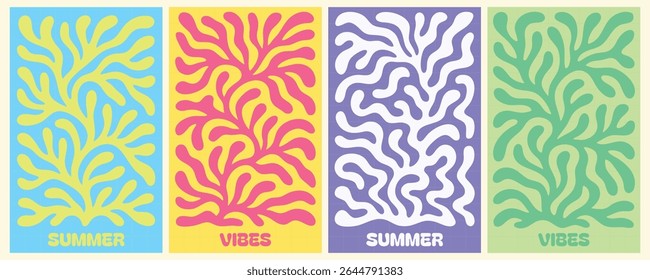 Playful Summer Vibes Abstract Pattern Set