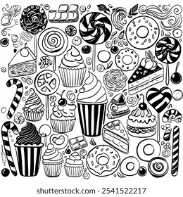 Playful Sweets and Desserts Pattern