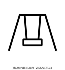 Playful Swing icon set for playgrounds, recreation and outdoor activity design collection
