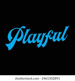 Spielerischer Text auf schwarzem Hintergrund.