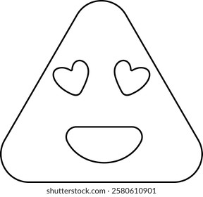 Playful Triangle Character with Hand-Drawn 