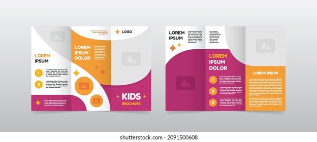 Playful Trifold Kids Brochure Template