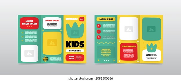 playful trifold kids brochure template