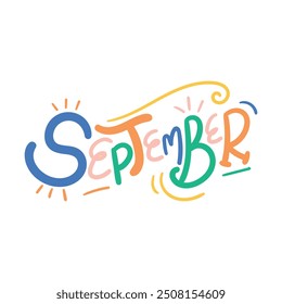 Playful Typography Month Name - September