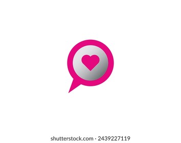 A playful vector illustration of a heart-shaped balloon floating with a ribbon forming the word "LOVE".
