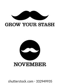 Playful Vector Moustache Icons