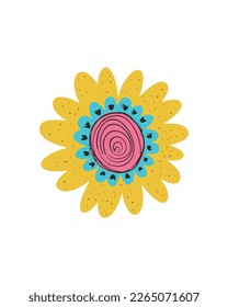 Playful Vector SVG, Spring Flowers, Lovely Spring, Abstract Flowers, Doodle Illustration,  Colorful Spring, Colorful IIllustration, Abstract Playful Doodles, Children Illustration, Young Illustration,