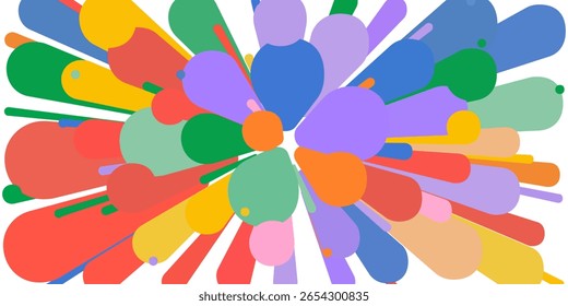 Playful and vibrant splash of color, perfect for creative backgrounds.