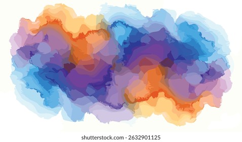 Playful watercolor background with rainbow splashes.