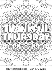Playful Weekly Name Coloring Page for Adults. 7 Days Name Mandala Coloring Page