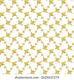 Playful Yellow Cartoon Banana Characters on a Bright Seamless White Background