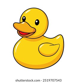 Personagem de Pato de borracha amarelo brincalhão