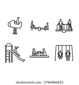 Playground, 6 outlined style icons
