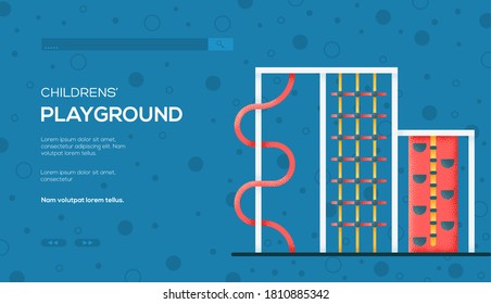 Playground art icon. Playground classic background. Playground illustration concept. 