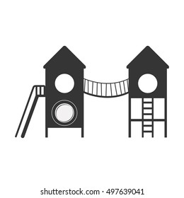 playground with bridge and stairs