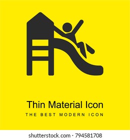Playground bright yellow material minimal icon or logo design