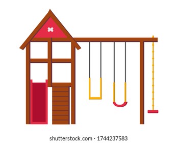 Kinderspielplatz in sauberen Linien