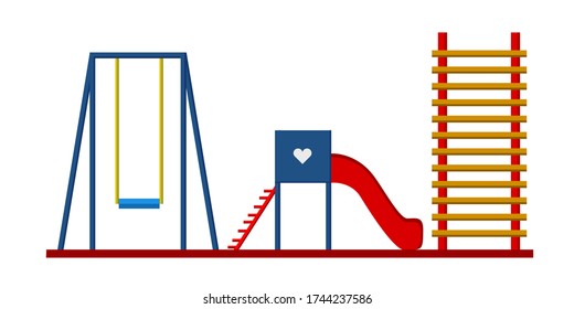Playground for children in clean lines