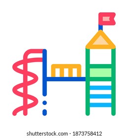 playground for children icon vector. playground for children sign. color symbol illustration