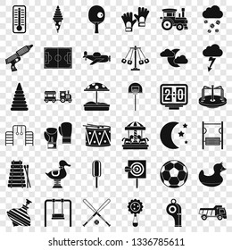 Playground for children icons set. Simple style of 36 playground for children vector icons for web for any design