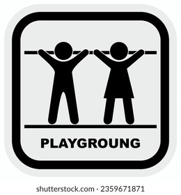 Playground, children on a climbing frame, kids crawler , black icon, symbol, vector illustration, silhouette