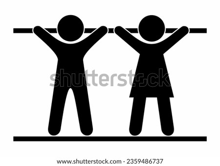 Playground, children on a climbing frame, kids crawler, exercising, black icon, symbol, vector illustration, silhouette