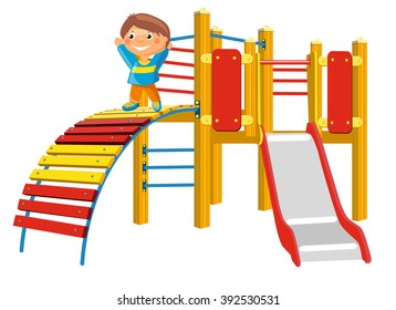 Playground for children. Vector Illustration 