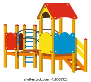 Playground for children. Vector Illustration 