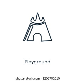 Playground concept line icon. Linear Playground concept outline symbol design. This simple element illustration can be used for web and mobile UI/UX.