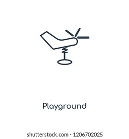 Playground concept line icon. Linear Playground concept outline symbol design. This simple element illustration can be used for web and mobile UI/UX.