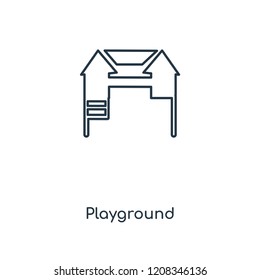 Playground concept line icon. Linear Playground concept outline symbol design. This simple element illustration can be used for web and mobile UI/UX.