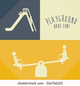 Playground concept and park games icons design, vector illustration eps 10