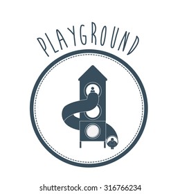 Playground concept and park games icons design, vector illustration eps 10