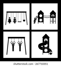 Playground design over black background, vector illustration