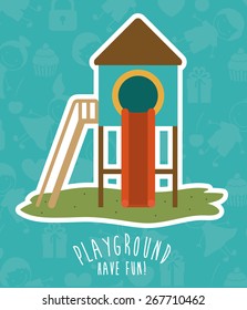 Playground design over blue background, vector illustration