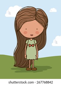 Playground design over landscape background, vector illustration