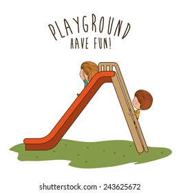 Playground design over white background, vector illustration.