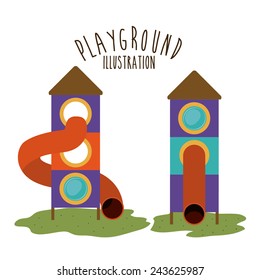 Playground design over white background, vector illustration.