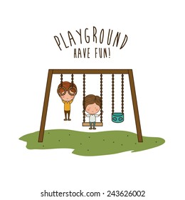 Playground design over white background, vector illustration.