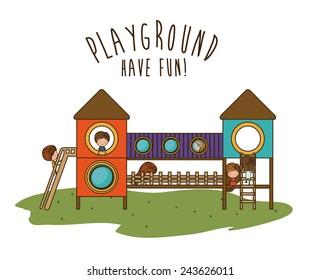 Playground design over white background, vector illustration.