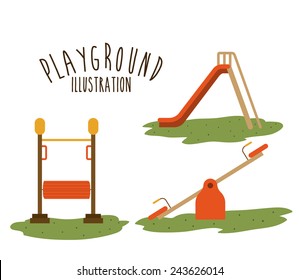 Playground design over white background, vector illustration.