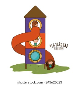 Playground design over white background, vector illustration.