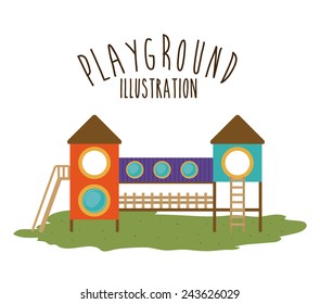 Playground design over white background, vector illustration.