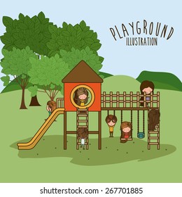 Playground design over white background, vector illustration