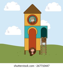 Playground design over white background, vector illustration