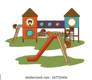 Playground design over white background, vector illustration