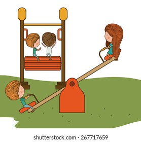 Playground design over white background, vector illustration