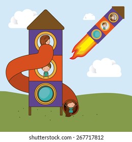 Playground design over white background, vector illustration